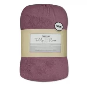 I Saw It First Fleece Double Duvet Cover and Pillow Case Set - Purple