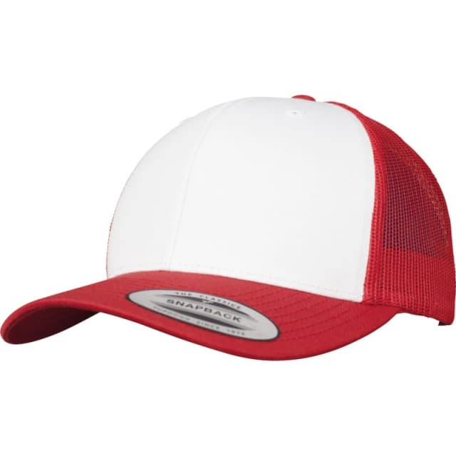 Flexfit by Yupoong Mens Retro Trucker Coloured Front Cap in Light Red Light Red Male One Size