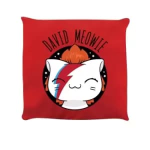 VI Pets David Meowie Filled Cushion (One Size) (Red)