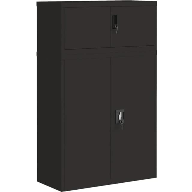 vidaXL File Cabinet Black 90x40x145cm Steel, Black 3188324