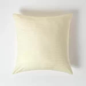 Pastel Yellow Continental Egyptian Cotton Pillowcase 330 Thread Count, 80 x 80cm - Pastel Yellow - Pastel Yellow - Homescapes