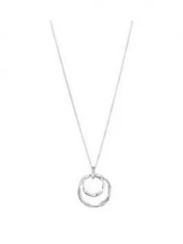 Simply Silver Sterling Silver Cubic Zirconia Twist Double Open Necklace