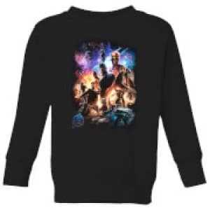 Avengers Endgame Character Montage Kids Sweatshirt - Black - 11-12 Years