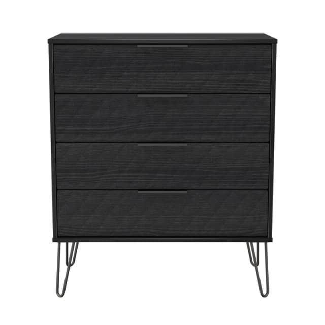 Ready Assembled 2 U Islay 4 Drawer Chest (Ready Assembled) in Black Size: Medium Black Unisex Medium
