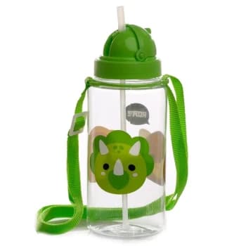 450ml Childrens Reusable Water Bottle with Flip Straw - Cutiemals Dinosaur