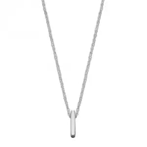 Initial I Plain Silver Initial Necklace N4436