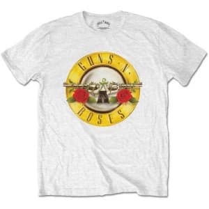 Guns N' Roses - Classic Logo Mens Medium Short Sleeve T-Shirt - White