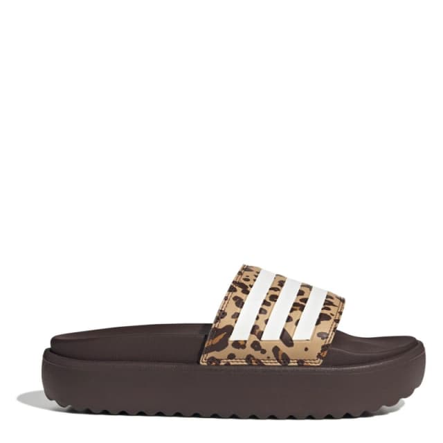 Womens slides adidas Adilette Platform Marron Female 39