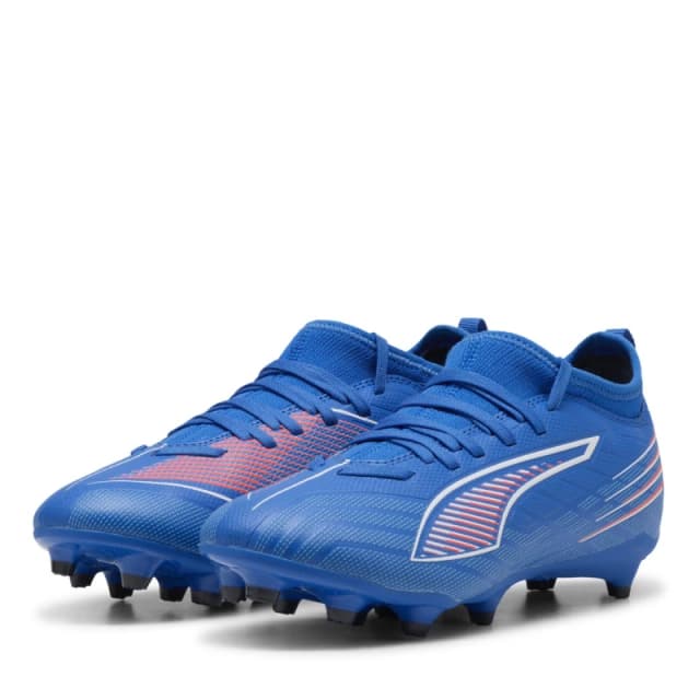 Puma Ultra 5 Match Juniors Firm Ground Football Boots Blue/White male 3 (35.5)