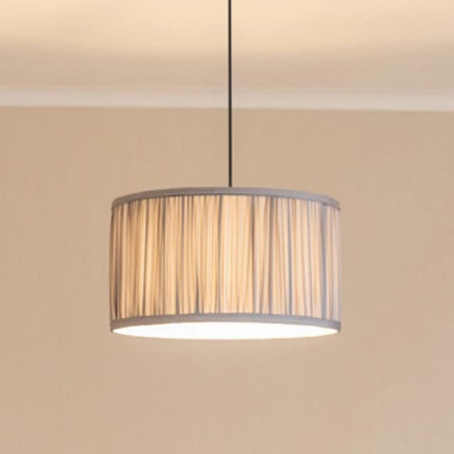 ValueLights Jess Fabric Ruched Pleated Ceiling Floor Table Large Lamp Shade with LED Bulb Baby Blue