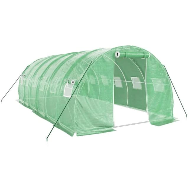 vidaXL Greenhouse with Steel Frame Green 18 m 6x3x2 m, Green 3188040