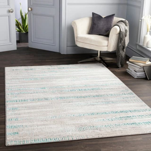 Livabliss Scandi Modern Teal Maeva Area Rug 160 X 213cm - Easy Care, Non Shedding, Ideal For Living Room & Bedroom