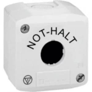 Schneider Electric XALK01 Enclosure 1 installation slots EMERGENCY STOP Yellow, Light grey