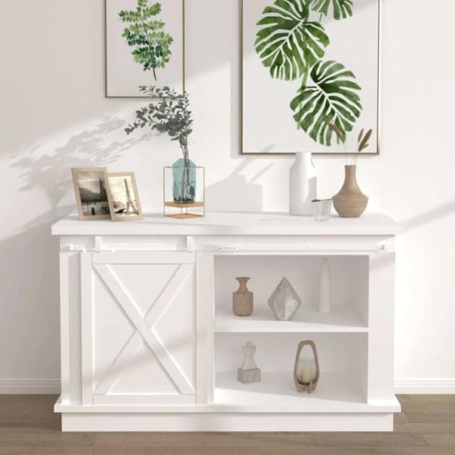 VIDAXL Mini Sliding Cabinet Door Kit Carbon Steel White 152cm Vidaxl 8720286854273