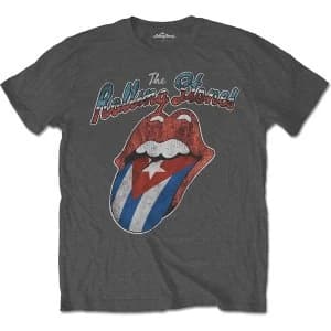 The Rolling Stones - Rocks Off Cuba Unisex Large T-Shirt - Grey
