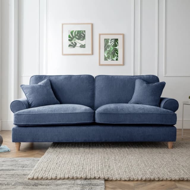 The Great Sofa Company Ezra 3 Seater Sofa Manhattan Navy Navy Unisex