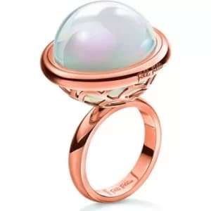 Ladies Folli Follie PVD rose plating Orbit Ring Size N.5