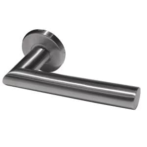Jedo Neptune Oval Mitred Door Handle on Rose