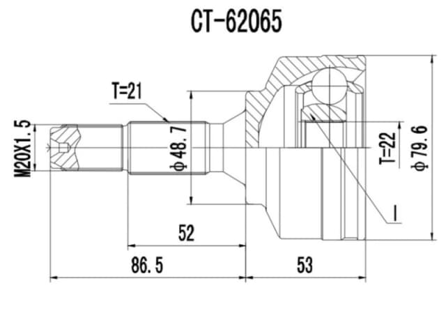 PROCARO 77-CT-450 CV Joint Joint Kit,drive shaft (5)