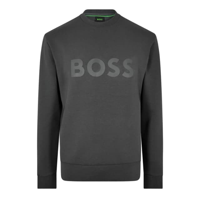 Boss Stretch Cotton Logo Sweatshirt - Grey Grey L