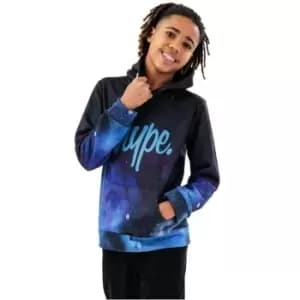 Hype Blue Space Print Hoodie - Blue