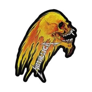 Metallica - Flaming Skull Cut-Out Standard Patch