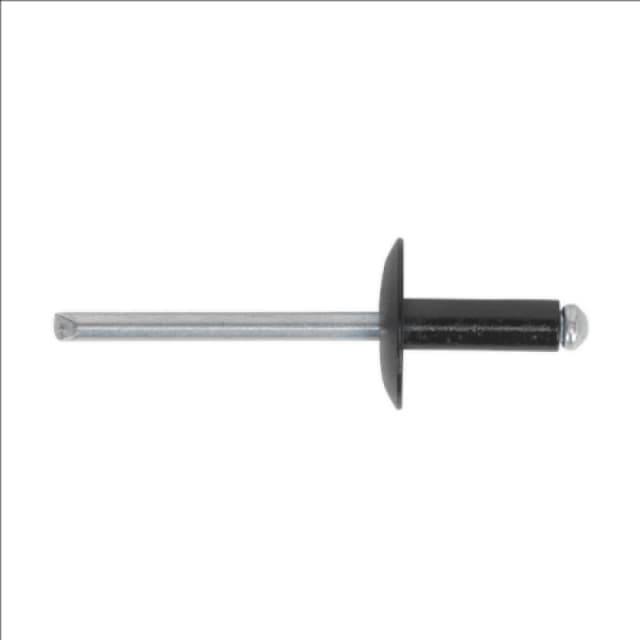 Sealey Aluminium Rivet Black Large Flange 4.8 x 18mm Pack of 200 RAB4818L