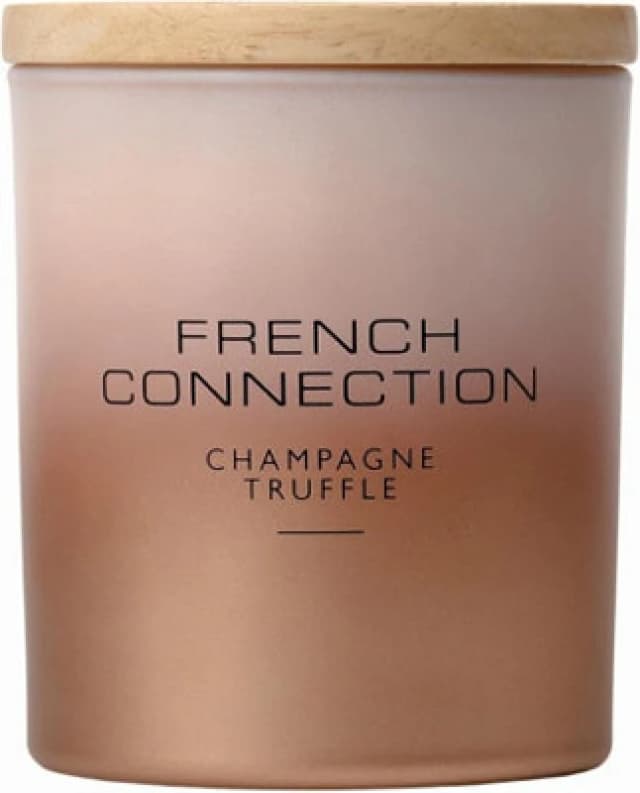 French Connection French Connection Champagne Truffle Candle Long-Lasting Luxury Scented Gift in Gold Size: Medium Gold Medium Unisex 5056791600696