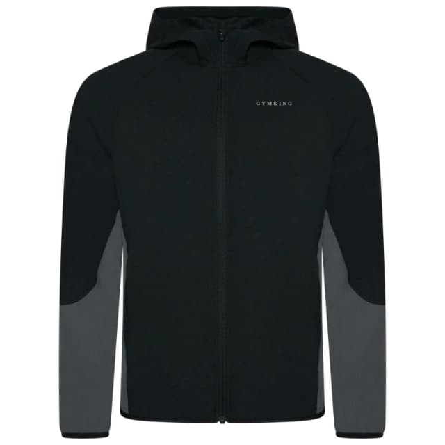 Gym King Mens Progress Long Sleeve Windbreaker Black/Graphite male Small