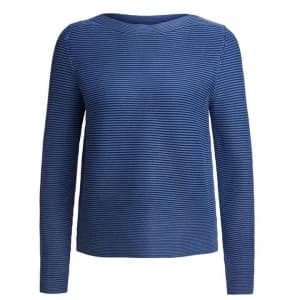 Oui Ribbed Crew Jumper - Bijou Blue 5432