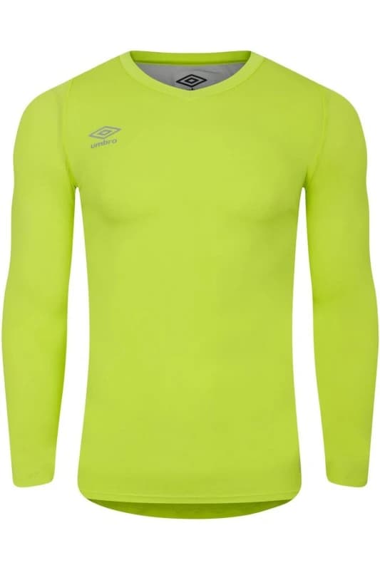 Umbro Umbro Men Elite V Neck Base Layer Top in Lime Size: Medium Lime M Male 5063652074596
