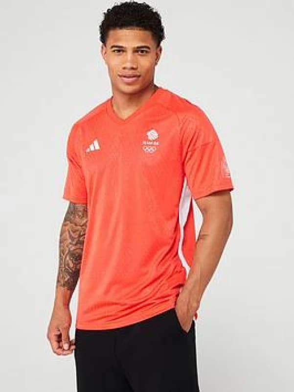 adidas Team GB Football Shirt Adults - Red Red L