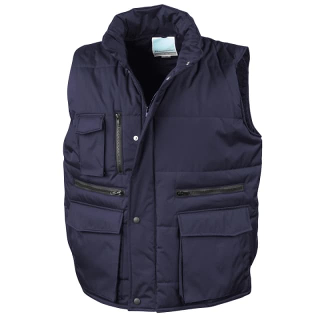 Result Result Men Lance Bodywarmer Gilet (Windproof & Showerproof) in Navy Size: Small Navy S Male 5054171281008