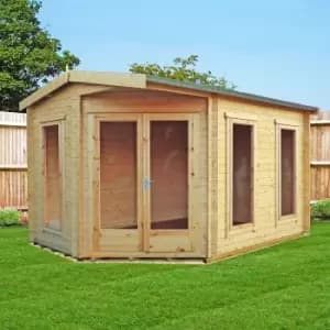 Shire Rivington 10ft x 14ft 28mm Corner Log Cabin