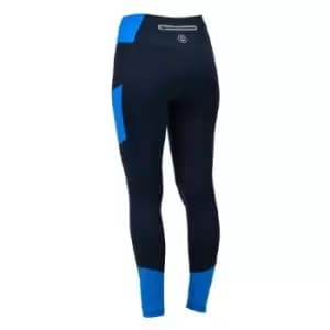 Dublin Power Performance Mid Rise Colour Block Tights - Blue