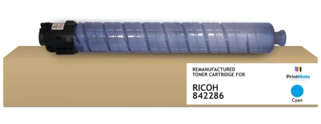 PrintMate RICOH 842286. remanufactured toner. Cyan 22500p