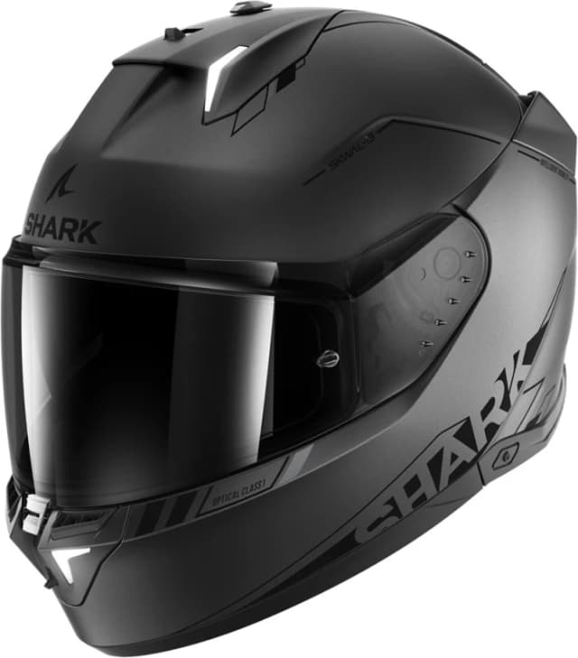 Shark Skwal i3 Blank SP Helmet, black-grey-silver, Size 2XL for Men
