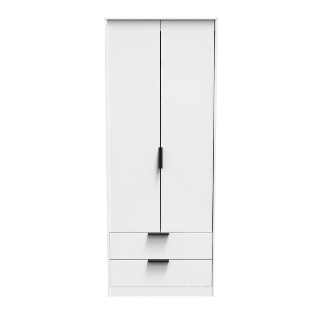 Ready Assembled 2 U Fuji 2 Door 2 Drawer Wardrobe (Ready Assembled) in White White Unisex