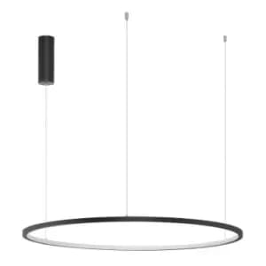 Netlighting Merano Grove Integrated LED Pendant Ceiling Light Sandy Black Alumin