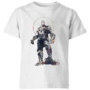 Marvel Avengers Infinity War Thanos Sketch Kids T-Shirt - White - 11-12 Years