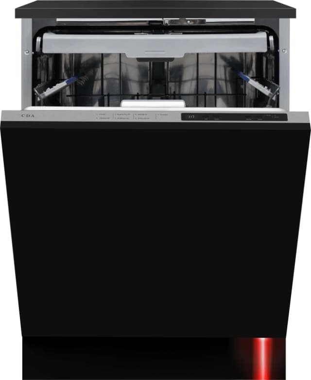 CDA CDI6210 Fully Integrated Full Size Dishwasher - Stainless Steel Control Panel with Fixed Door Hinge Kit - E Rated, Stainless Steel