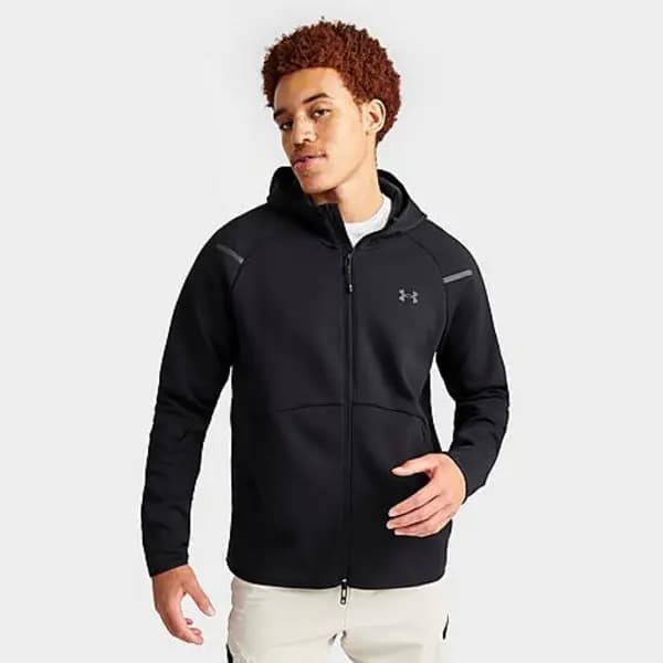 Mens Under Armour Unstoppable Fleece Full-Zip Hoodie
