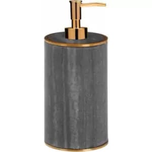 Premier Houseware Grey And Gold Lotion Dispenser Hand Soap / Pump Bottle Dispensers / Marble Brass Design Shampoo / Oil Dispenser Bottles Made From