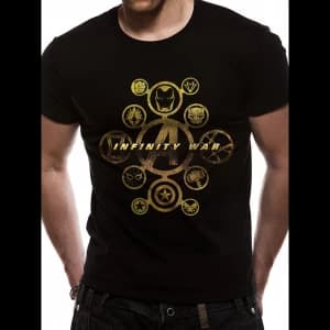 The Avengers Infinity War - Character Icons Mens Small T-Shirt - Black