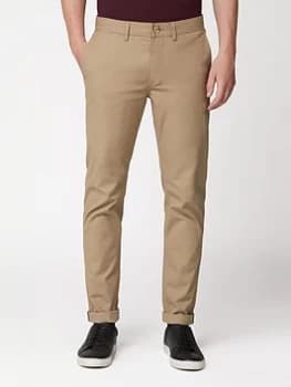 Ben Sherman Slim Stretch Chinos - Stone, Size 28, Inside Leg Regular, Men