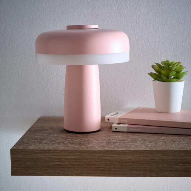 K Living Lyon Pink Rechargeable LED Table Lamp Pink unisex One Size