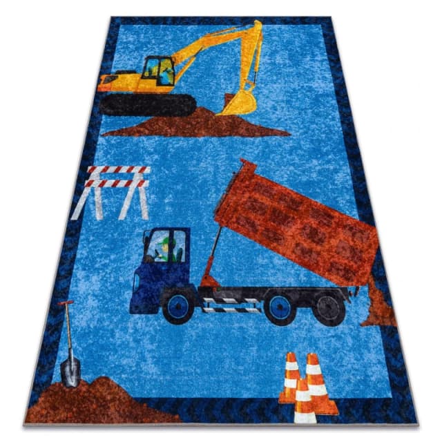 RugsX Junior Rug in Blue Size: 160cm x 220cm Blue Unisex 160cm x 220 cm