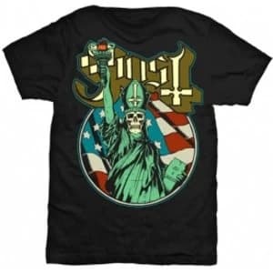 Ghost Statue of Liberty Mens Blk TS: Large