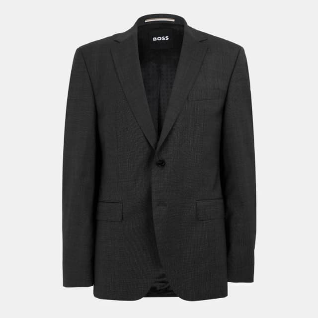 Boss Mens H-Jeckson-Mm-224 01 Tailored Fit Formal Jacket Black male 38 (48)