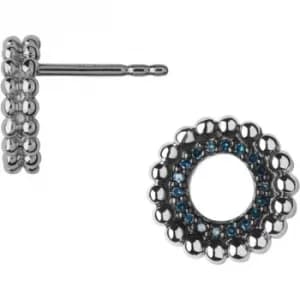 Ladies Links Of London Sterling Silver Effervescence Blue Diamond Earrings